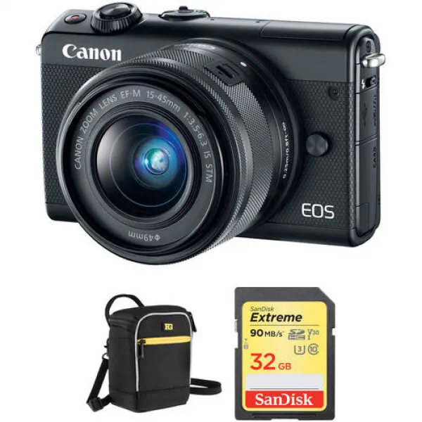 Canon EOS M100 Mirrorless Digital Camera with 15-45mm Lens and Accesso, 상세내용참조