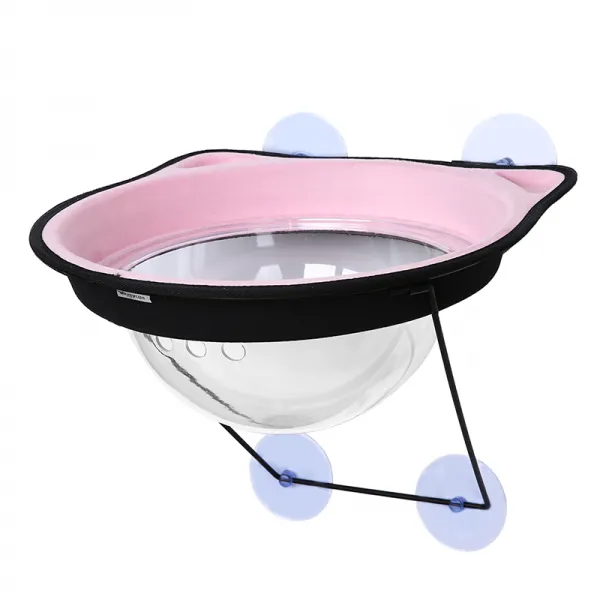 고양이해먹 창틀해먹 고양이 공간캡슐 미니캣타워, 핑크