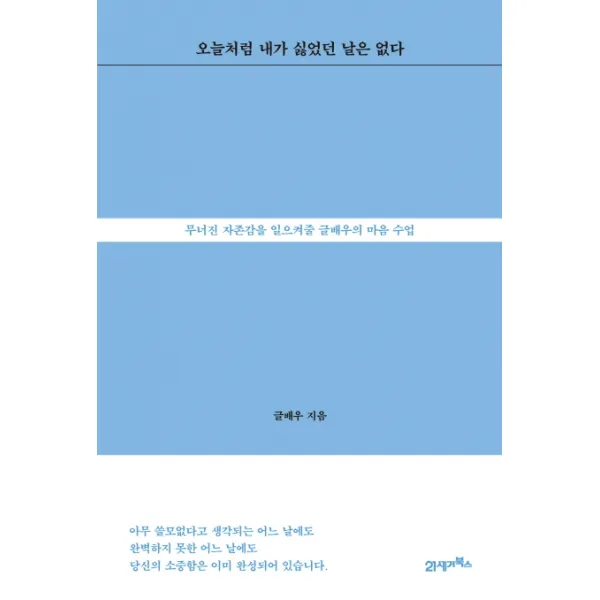 오늘처럼 내가 싫었던 날은 없다:무너진 자존감을 일으켜줄 글배우의 마음 수업, 21세기북스