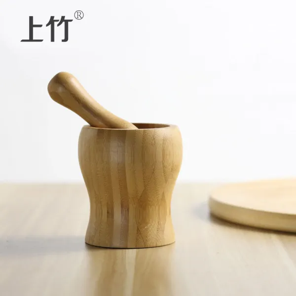 절구 가정용 마늘 주방 마늘압착기 돌 아이디어 대나무 가정용품