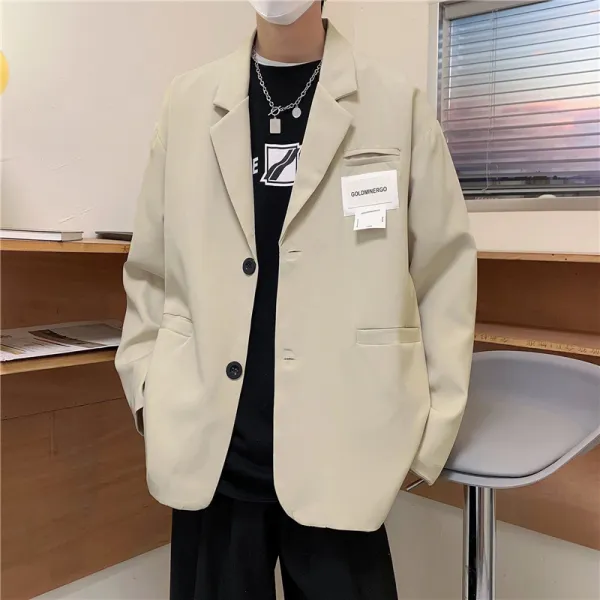 남성봄코트 현 가정을 꾸리다 트렌드 봄계절 셋업 와이드 루즈핏 상의 청년 건달카리스마 캐쥬얼 양복 정장 4246030759