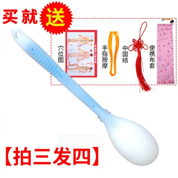 성백 실리콘 촬영 장염 마사지 경락박 마사지해머 홍역봉 등심치기 헬스 치다 동점 안마기, 라이트블루 색깔