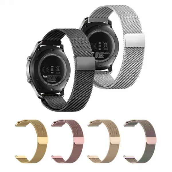 루아르모 갤럭시 프론티어/기어S3/워치3 22mm 스트랩 밴드 (45/46mm 호환 가능), 1개, 로즈핑크