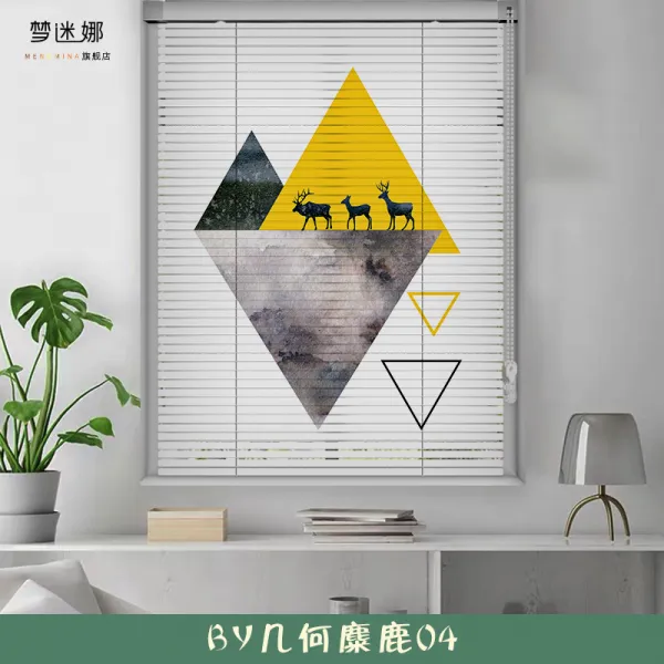 몽매인 나 알루미늄 백엽 무타공 승강 전동 침실 햇빗가리기 노르딕 거실 가정용 요리당, QLYX-17