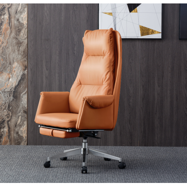 Dipylon 의자 보스의자 진피의자 돌림자 컴퓨터의자용 비즈니스 클래스 서재 가죽의자는 편안하고 사무용 주황색나파피+렌고객서비스 배송시간