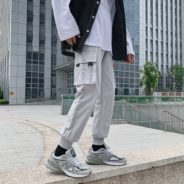 팬츠 남자 추리닝 트렌디 트레이닝 낙낙감 문예 스트레이트 봄여름 슬림, G12그레이