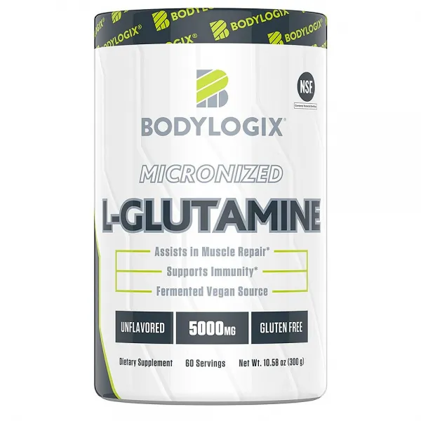 Bodylogix 미분화된 L-글루타민 무맛 300g, 1개, 글루타민