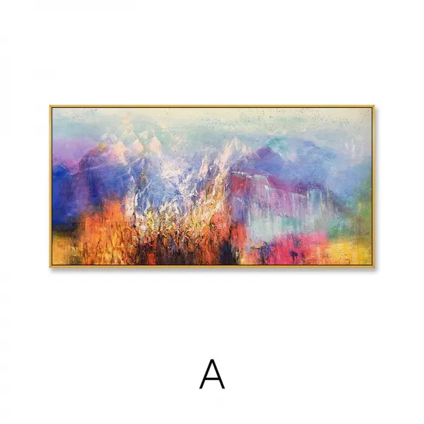 페인팅 유화그림 모즈 심플 추상무늬 스트릿 인테리림 거실 면회실 그림을 걸다 네온이다 환산, A타입 블랙액자