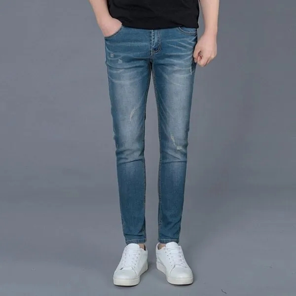 디와이진 슬림일자 구제 디테일 베이직 팬츠 S 2XL JN2025, JN2025/S