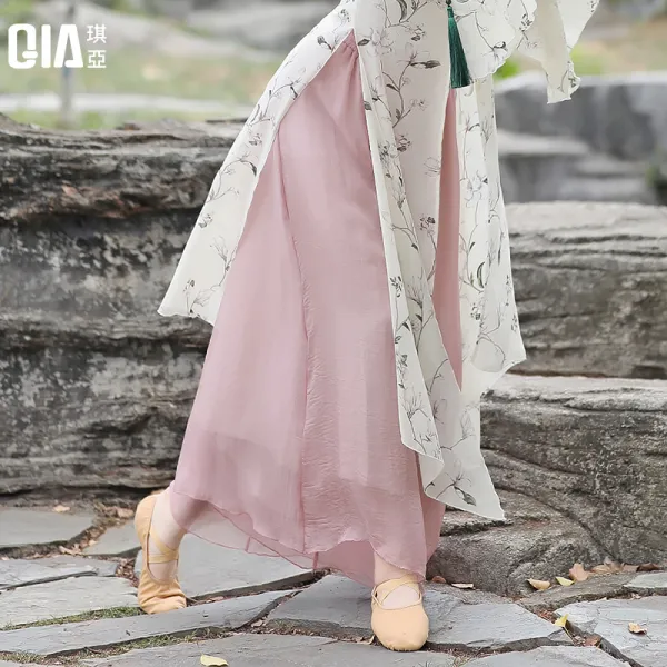엘리스컴퍼니 아시아 기 클래식 춤추다 여성 여름 보디 운사 옷 샤랄라 공연복 엔틱 롱