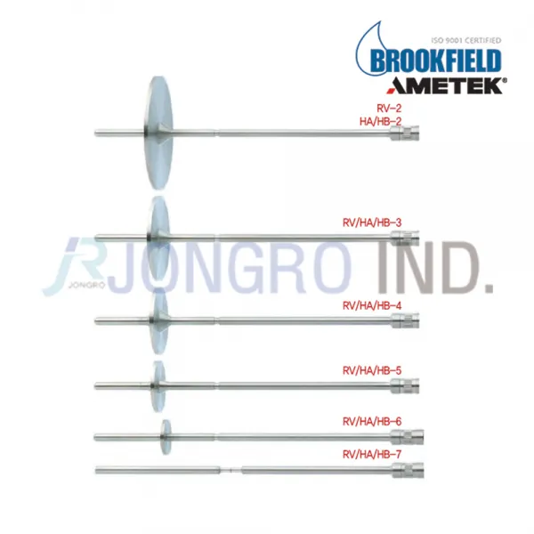 Brookfield 점도계 스핀들 고점도용 RV-2 RV HA HB Type Spindle