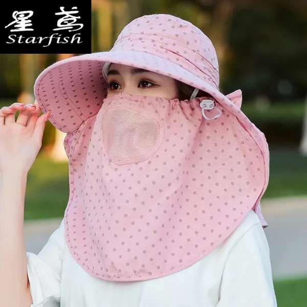 (혈혈단신) 밭 에 나 가 일 을 함 에 있어 선 선 캡 녀 가을 자전거 로 얼굴 을 가리 고 큰 처마 차양 캡 햇 햇 햇 차 가운 모 자 를 써 서 햇빛 을 가 리 는 캡 녀 봄 여름 다기 능 자외선 차단 핑크 프 리 사이즈 (방 풍 끈)
