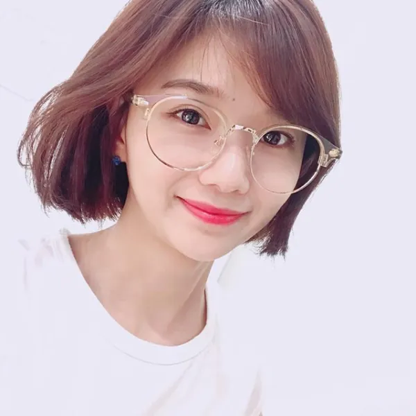  바이원아이즈 오버핏 빅사이즈 투명 하금테 얼큰이 대두 안경테