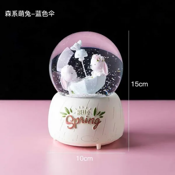 성탄 눈꽃 원구 뮤직박스 유니콘 오르골 독창적 몽환 여학생 기프트 숲 맹토 타바스블루 우산 큰사이즈