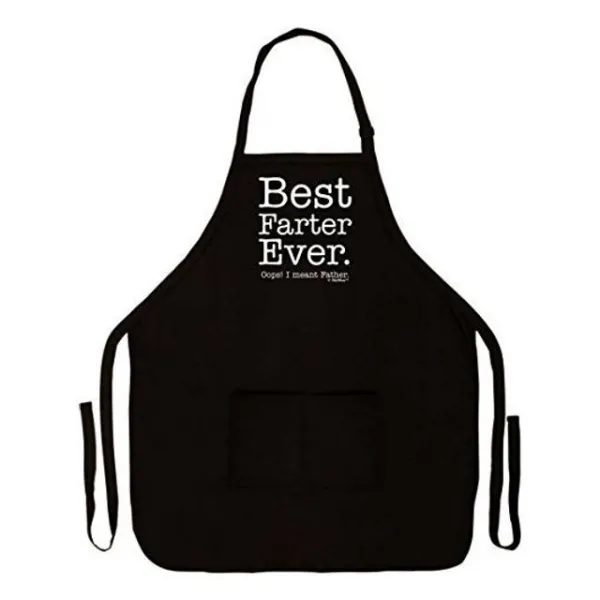 ThisWear Funny 앞치마 대 한 아빠 Best Farter 이제까지 죄송합니다 아버지 Funny 굽고 앞치마 두 Pocket Man 앞치마 Black, 헬리 코니아