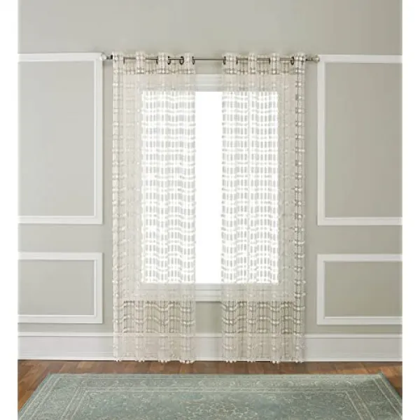 문학적 거주지 패션 아멜리아 커튼 패널 54 X 84 아이보리 본상품