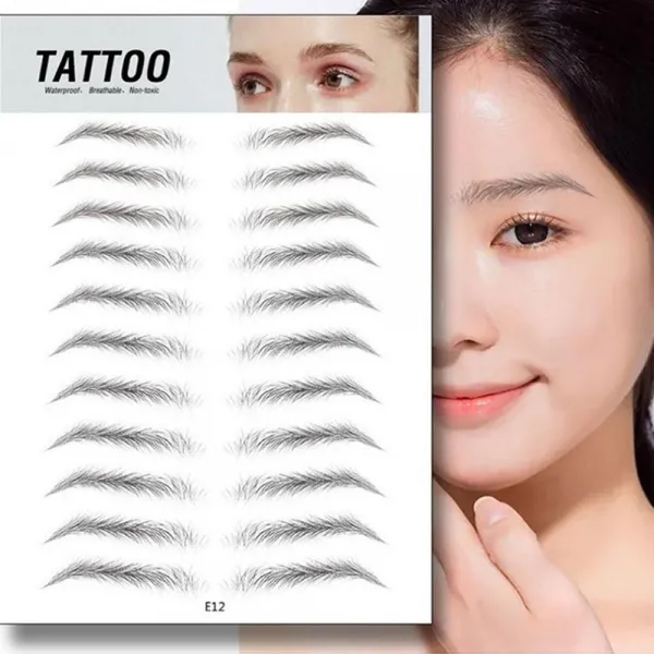 눈썹타투스티커 5초면 OK 11쌍 눈썹문신스티커, E12