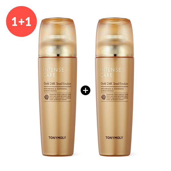 토니모리/TONYMOLY 골드24K 스네일 에멀전 1+1, 24k 순금으로 피부고민 해결해주는 영양 로션,풍부한 보습감, 피부 탄력 케어, 1개