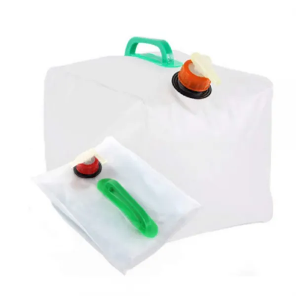 캠핑 20L PVC 접이식 물통 대용량 비상 식수 보관함 워터저그 다용도 탱크 카라반 저장, 1개, 20L 사각 물주머니