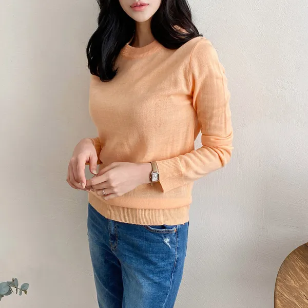 여리여리핏 기본템 심플 데일리 무지 니트 베이직핏