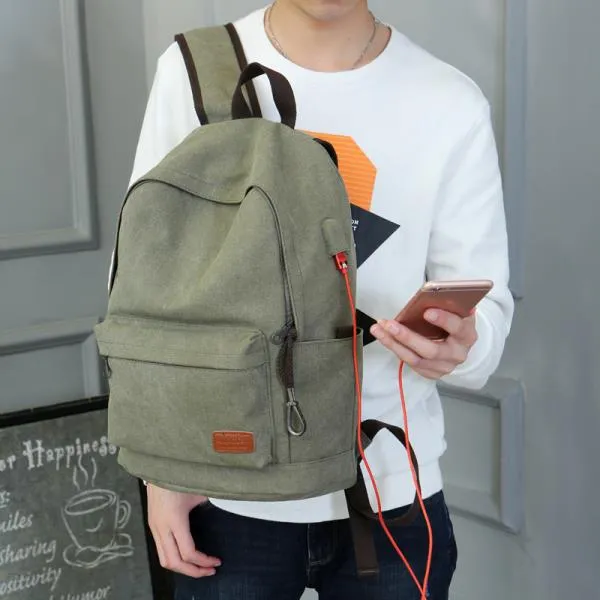 남성 새학기 신학기 백팩 품 패션 트렌드 어깨 가방 캐주얼 캔버스 배낭