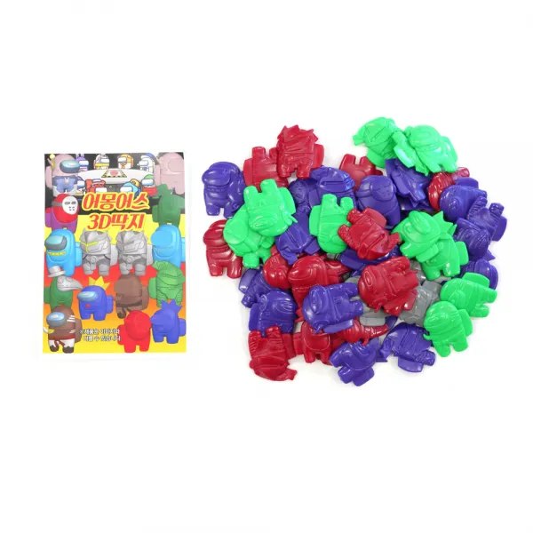 500 어몽어스 3d 딱지 1봉 60ea 마피아 임포스터 게임 Among Us 유행 유투브 단품