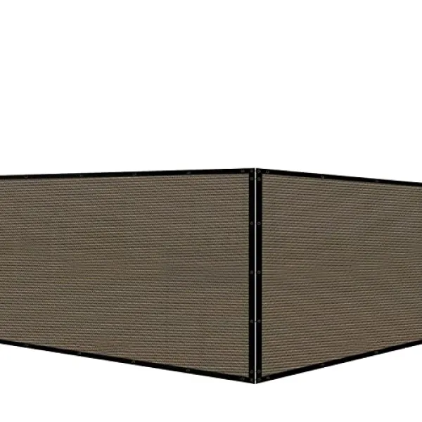 Coarbor 3'x45 '프라이버시 울타리 스크린 커버 커버 및 황동 버클 눈 180gsm 무거운 울타리 야외 뒷마당 안뜰 및 갑판 정원 차단 이웃 (3'x45' Brown), 3'x45', Brown