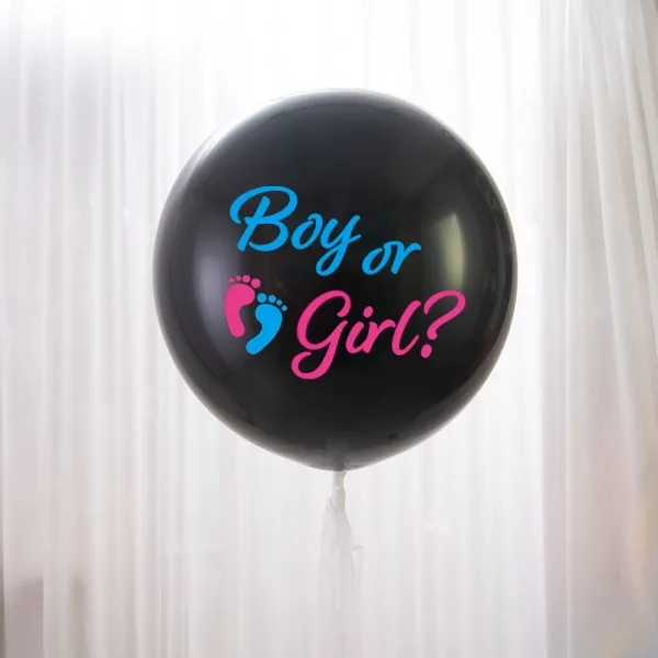 젠더리빌풍선 diy set 성별 공개 파티, 4. 고딕체 (기본), 남자아이 (블루)