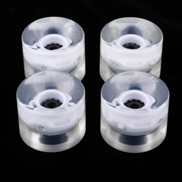 ZLD 4 개의 PC는 스케이트 보드 Longboard를위한 자석 중핵을 가진 바퀴 섬광 60mm를 불이 켜집니다, 하얀