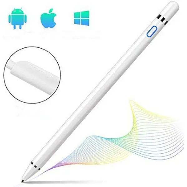 iPad 태블릿 용 VIDEN 스타일러스 펜 1.5mm 초 미세 팁이 장착 된 iPad 펜 용량 성 충전식 스타일러스 A, One Color