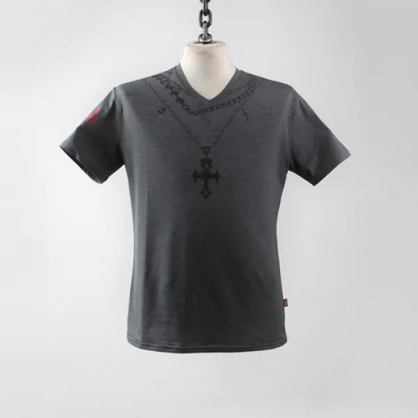  바보사랑 그린바나나 Chain Cross V Neck