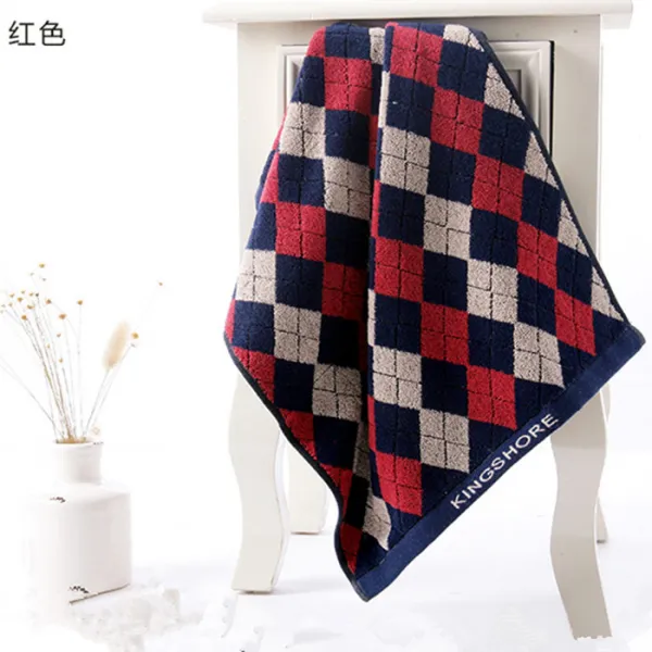 동빠몰 금으로 만든 나팔 순면수건 가정용 남성 두꺼운 라지 어텀 세수수건 G1354 레드 78x35cm