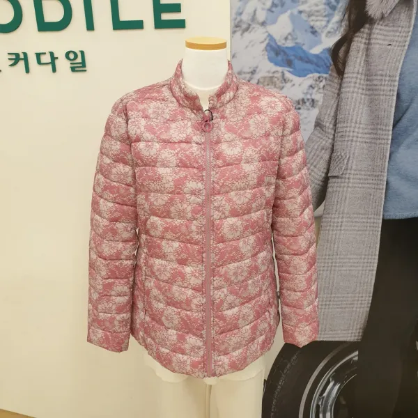 크로커다일레이디 크로커다일레이디(봄상품) 굉장히 화사하고 가벼운 플라워패딩점퍼 CL0SPD102