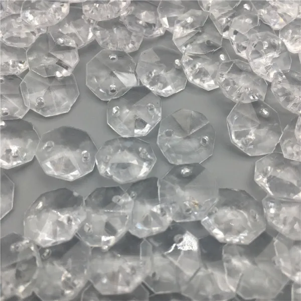 산주 크게 알려지다 장식 202 인테리어 등 부품 10MM 팔각구슬 아크릴 투명 x2개