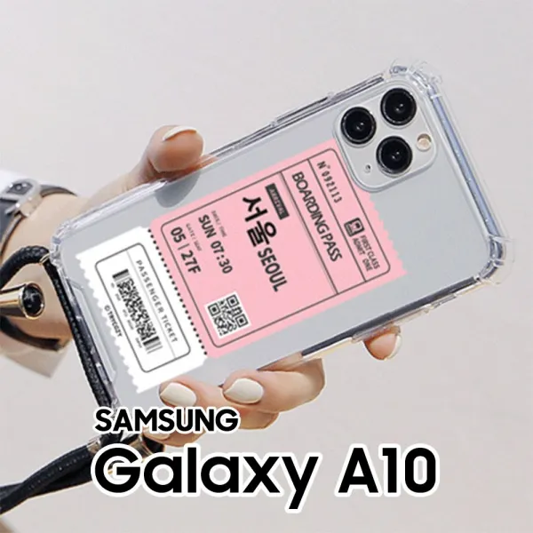 휴대용 트레인티켓 갤럭시A10 A105 폰스트랩 케이스~~