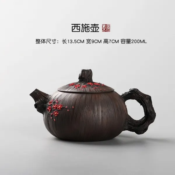 운남건수자도 명가 수작업 부조서시호석박호 차를 달이다 단주전자 궁푸차 구, 매화 서시호 （홍정 선생님 작품 ）