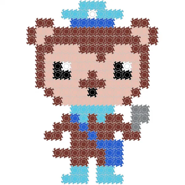 8mm 디폼블럭 1:1도안+연결고리 캐릭터 세트 B 40. 셀링턴