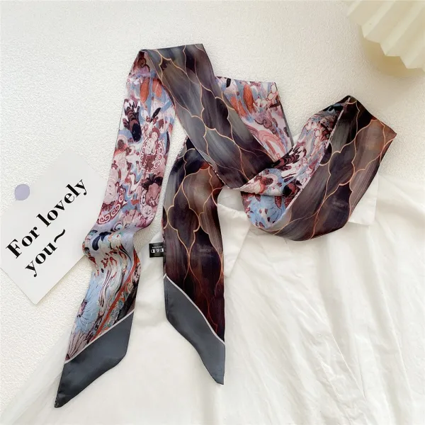 유화 스카프 슬림 롱기장 작은 스카프 여건을 둘러 목넥타월 벨트 백 헤어밴드