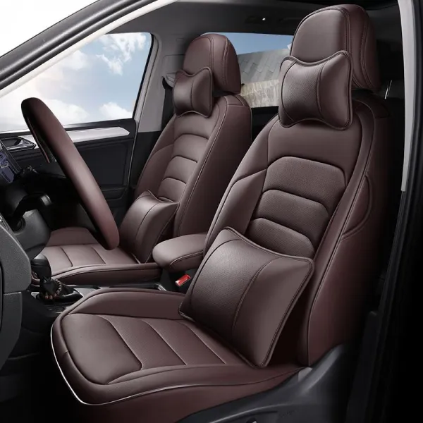 차량용시트커버 20스타일특별 Model3전용 좌석시트 ModelS ModelX Tesla3D진피 시트커버 전면덮개, T11-커피색-특진 가죽 호화판