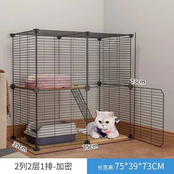 고양이케이지 고양이숨숨집 야옹이 고양이철장 반려묘 2층 3층 4층 총정리 싱글라이프 고양이 키우기, [그리드 암호화] 2 열, 2 계층, 1 행 (3 개월 이내 새끼 고양 이용)