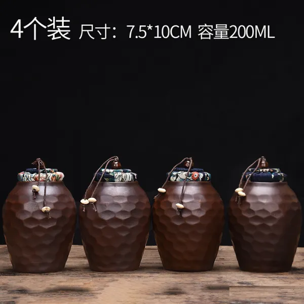 호봉 자사 차통 작은 보이 저장탱크 매란죽국화 방조 다관 쿵푸 다기 다도 부품, 체크 차단지 4룩