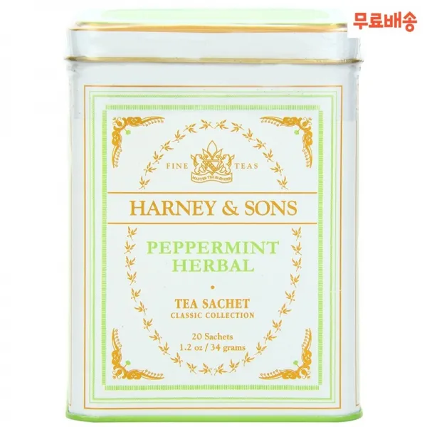 Harney & Sons 하니앤손스 페퍼민트 허브 20티백 20 Sachets Fine Tea, 1개
