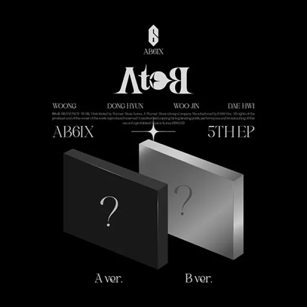 [초도 중 일부 폴라로이드 삽입] 에이비식스 AB6IX 5TH EP [A to B] 2종 세트