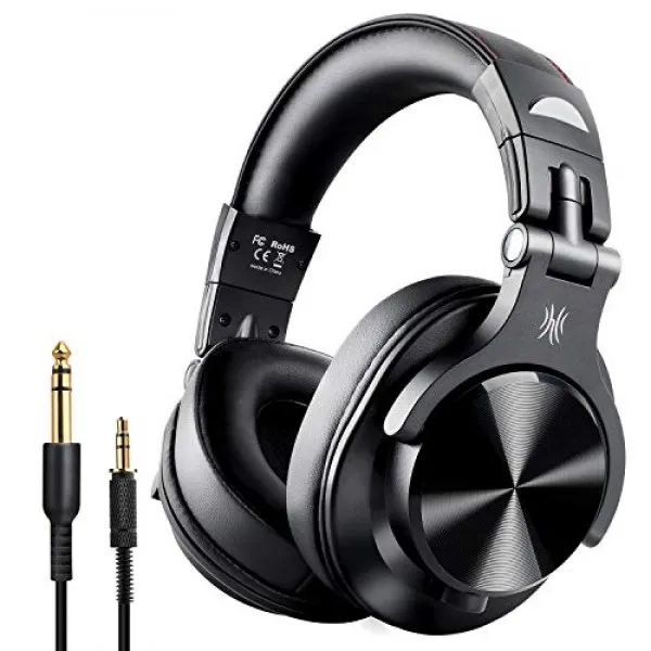 OneOdio A70 Bluetooth 오버 이어 헤드폰 시장 점유율 포트가있는 스튜디오 헤드폰 접이식 유선 및 무선 전문 모니터 기타 앰프 헤, 단일상품