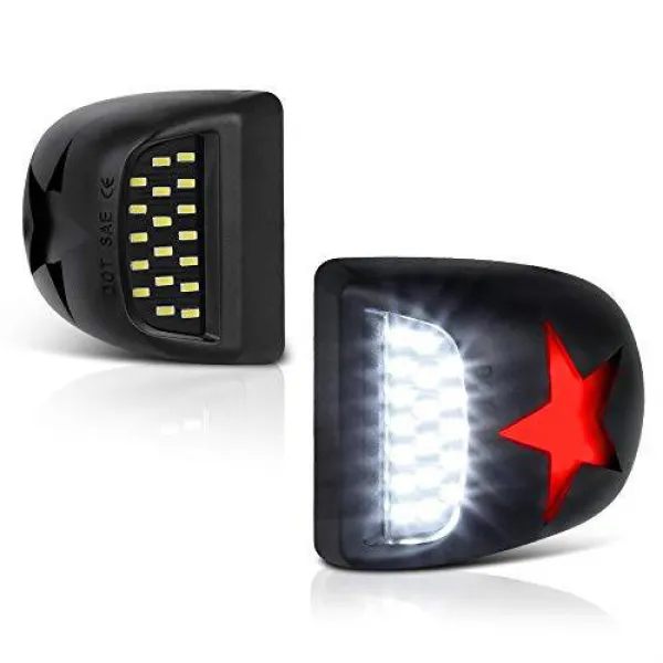 VIPMOTOZ 애국자 레드 스타 전체 LED 번호판 라이트 태그 램프 어셈블리 교, 상세내용참조
