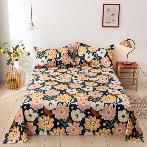 Jan.29 339번 심플 100온 싱글 코튼 싱글 코튼 암호 학생 기숙사 싱글 침대 2인 2.0 이불 홑삼세트z 꽃 말 도시