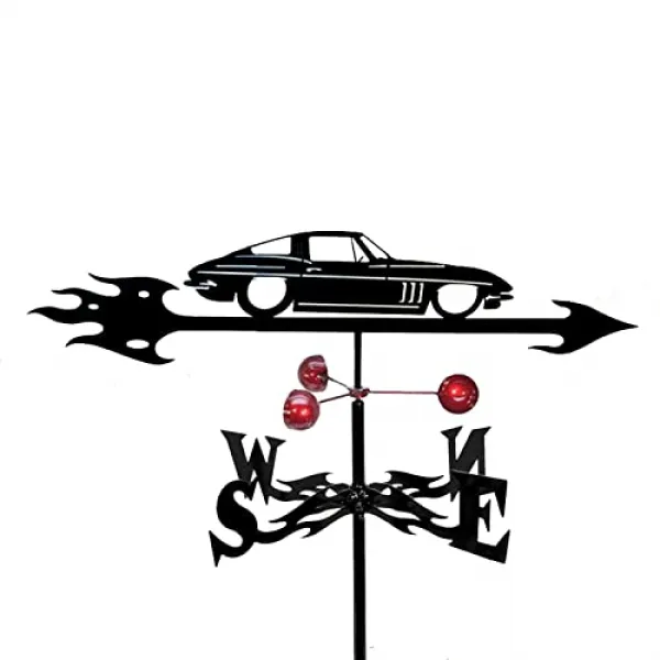 금속 풍력 류머티즘 야외 지붕 정원 마당 장식 블레이드에 앉아 바람 방향 자동차 야드를 나타내는 Car Car