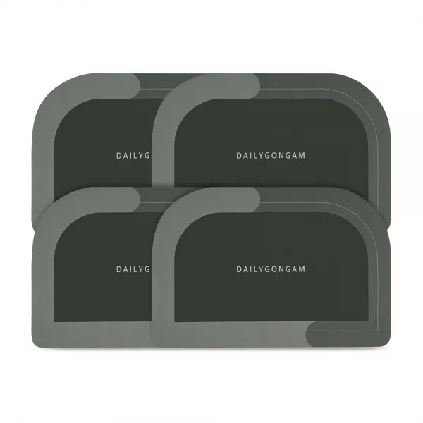 일상공감 흡수하족 (규조토 발매트), 4개, 다크 그레이