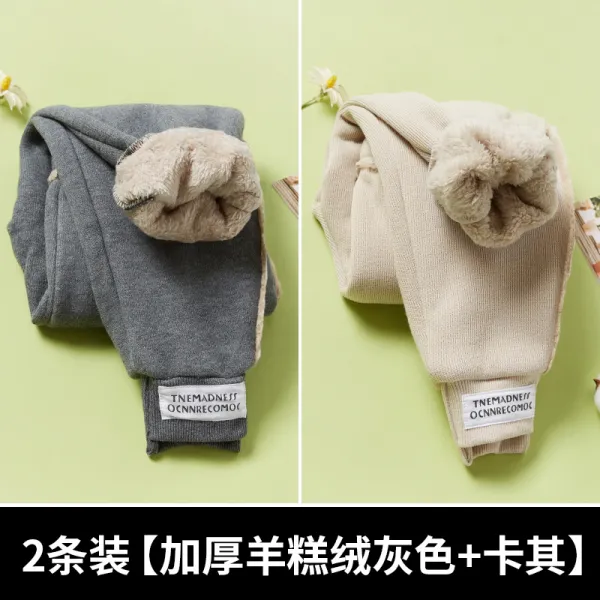 스탠바이뉴 여아트레이닝바지 중대동 겨울폼 북방 두꺼운 남아바지 보온 일체 기모 융 면바지 아우터
