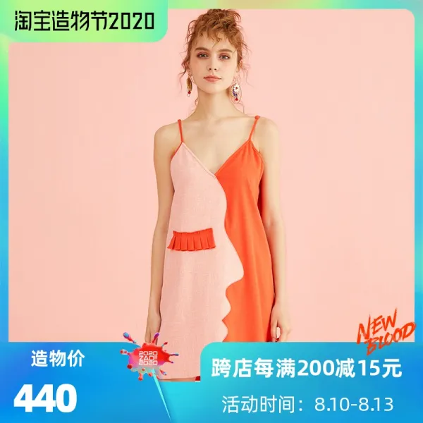 Bear 패치워크 원피스 짜집기 의상 여자 누더기 패션 Gc 000080520